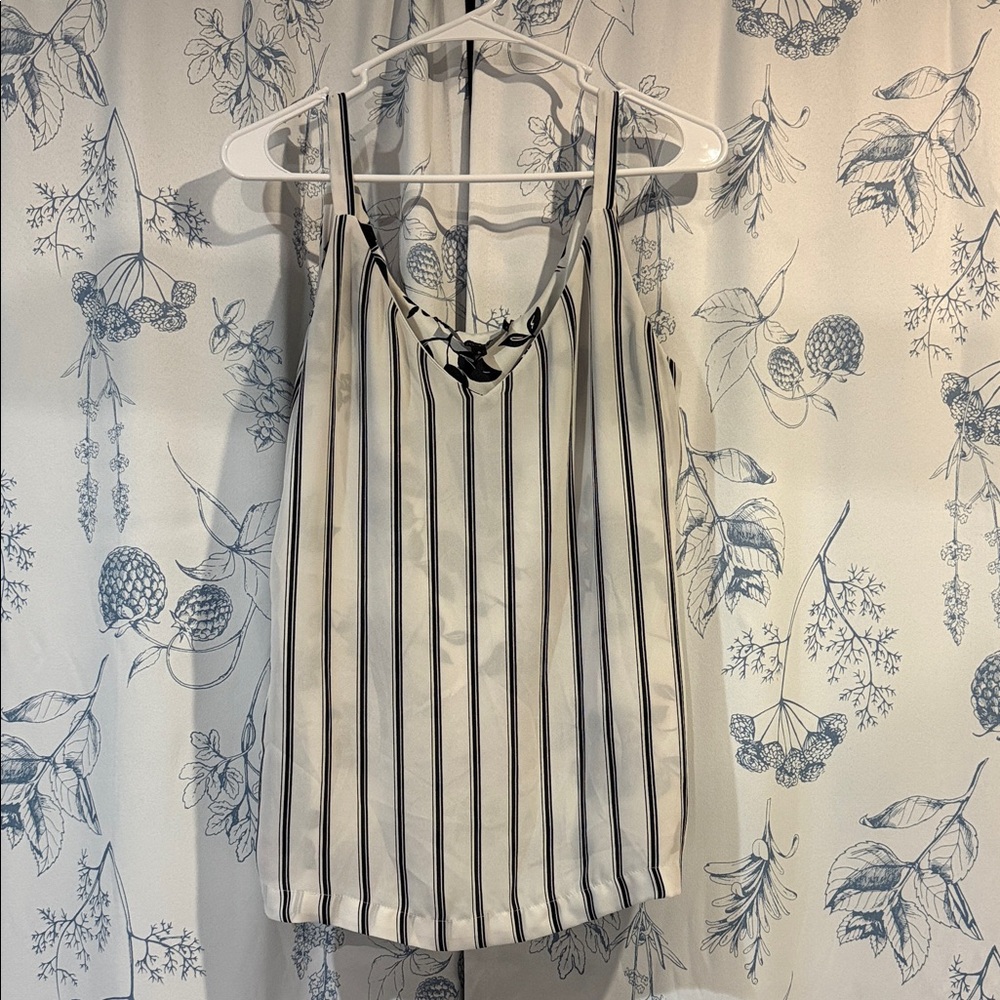 White House Black Market Black and White Reversible Camisole